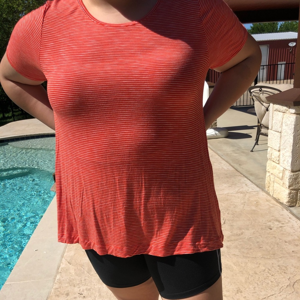 Old Navy Orange Striped Shirt | XL